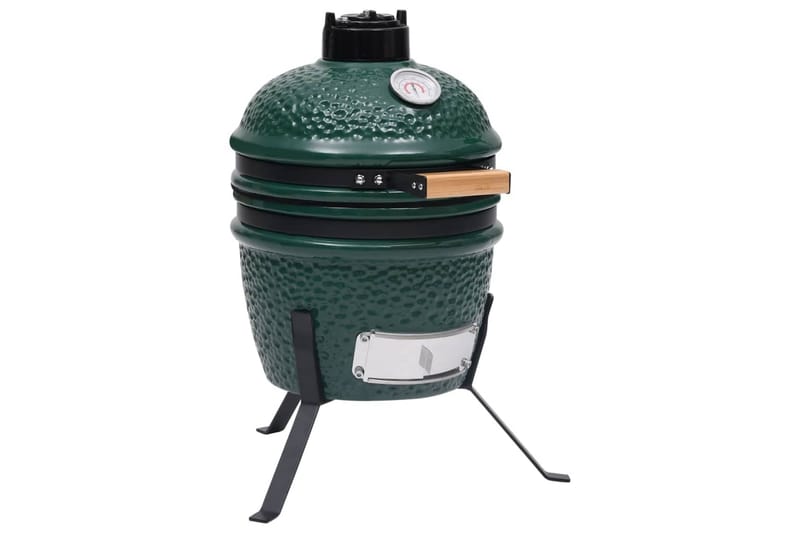 Kamado 2-in-1 grilli/savustin keramiikka 56 cm vihreä - Vihreä - Piha & ulkoaltaat - Grillaus - Savustin & savugrilli