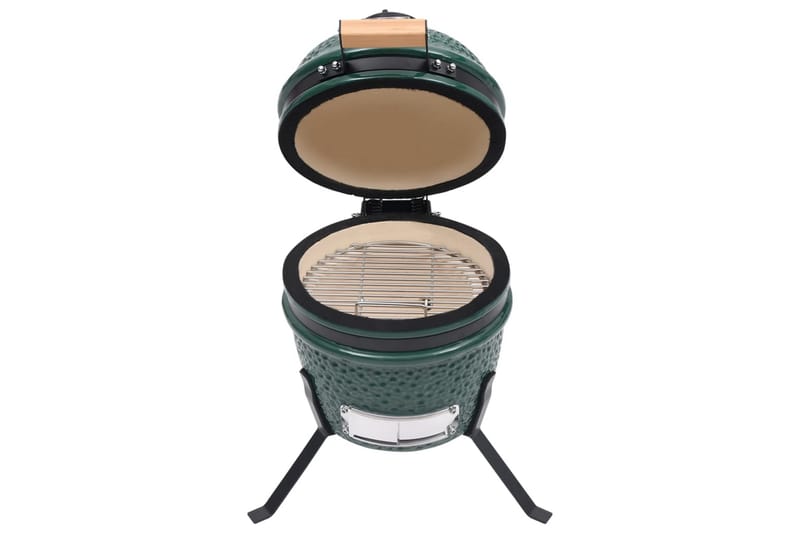 Kamado 2-in-1 grilli/savustin keramiikka 56 cm vihreä - Vihreä - Piha & ulkoaltaat - Grillaus - Savustin & savugrilli