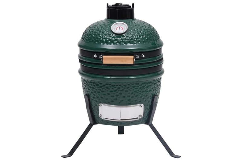 Kamado 2-in-1 grilli/savustin keramiikka 56 cm vihreä - Vihreä - Piha & ulkoaltaat - Grillaus - Savustin & savugrilli