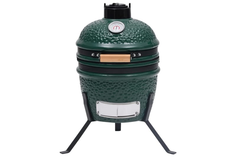 Kamado 2-in-1 grilli/savustin keramiikka 56 cm vihreä - Vihreä - Savustin & savugrilli - Grillitarvikkeet