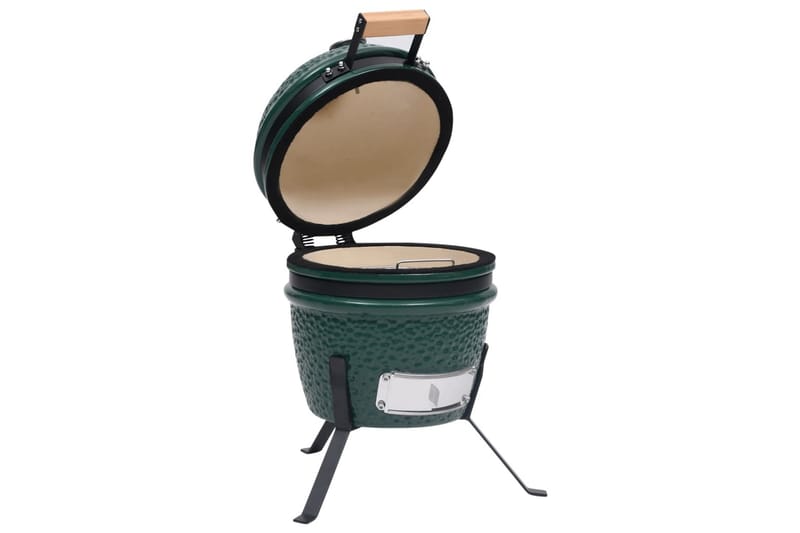 Kamado 2-in-1 grilli/savustin keramiikka 56 cm vihreä - Vihreä - Piha & ulkoaltaat - Grillaus - Savustin & savugrilli