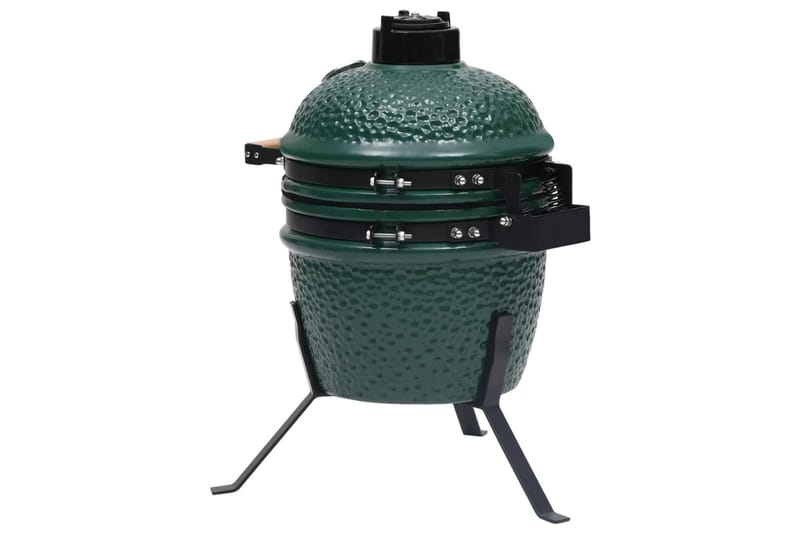 Kamado 2-in-1 grilli/savustin keramiikka 56 cm vihreä - Vihreä - Savustin & savugrilli - Grillitarvikkeet