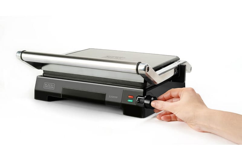 Pöytägrilli Black+Decker Temp Control 2200W Harjattu Teräs - Harmaa - Piha & ulkoaltaat - Grillaus - Muut grillit - Kannettava grilli & retkigrilli