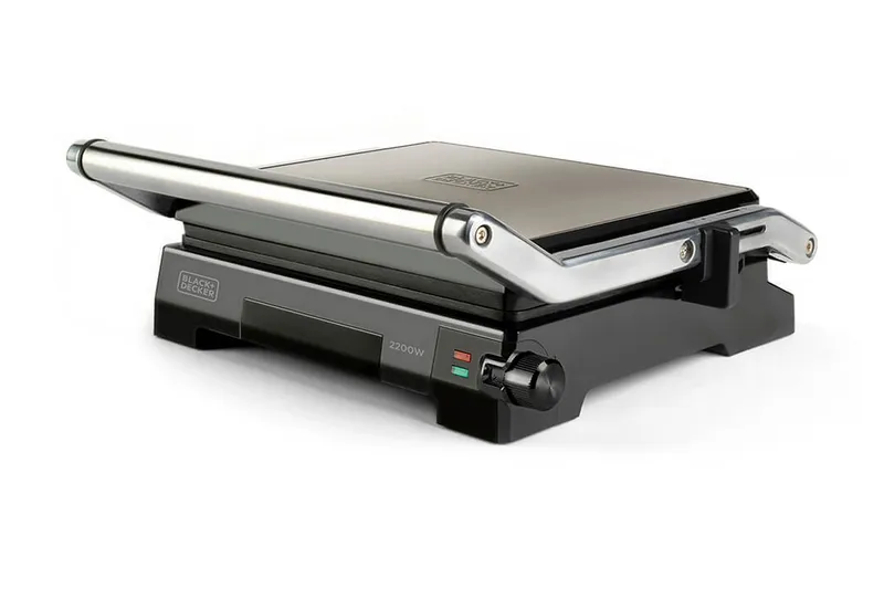 Pöytägrilli Black+Decker Temp Control 2200W Harjattu Teräs, Harmaa