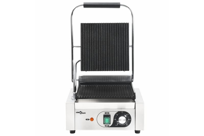Leipägrilli uritettu ruostumaton teräs 1800 W 32x41x19 cm - Hopea - Piha & ulkoaltaat - Grillaus - Sähkögrilli