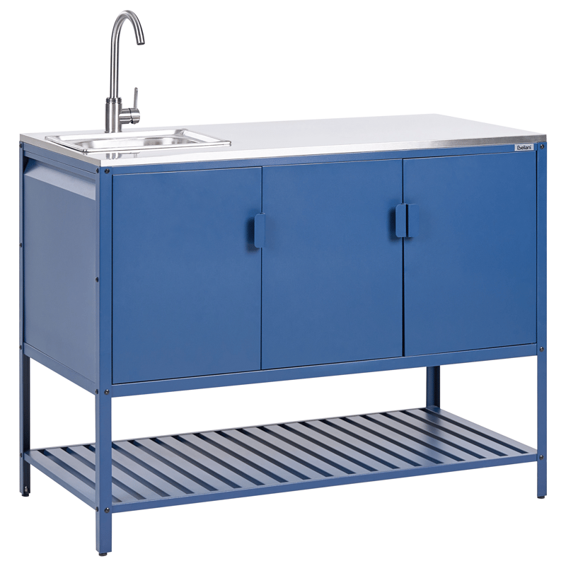 2-osainen ulkokeittiö altaalla Maenza Teräs - Sininen/Hopea - Piha & ulkoaltaat - Grillaus - Ulkokeittiö - Valmis ulkokeittiö