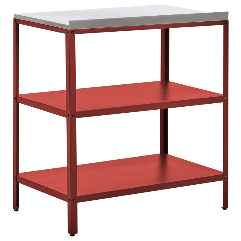 2-osainen ulkokeittiö altaalla Vilama Teräs - Punainen/Hopea - Piha & ulkoaltaat - Grillaus - Ulkokeittiö - Valmis ulkokeittiö