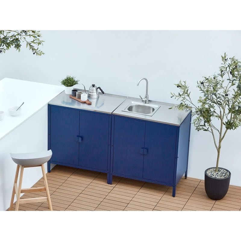 2-osainen ulkokeittiö pesualtaalla Vilama - Sininen, Hopea - Piha & ulkoaltaat - Grillaus - Ulkokeittiö - Valmis ulkokeittiö