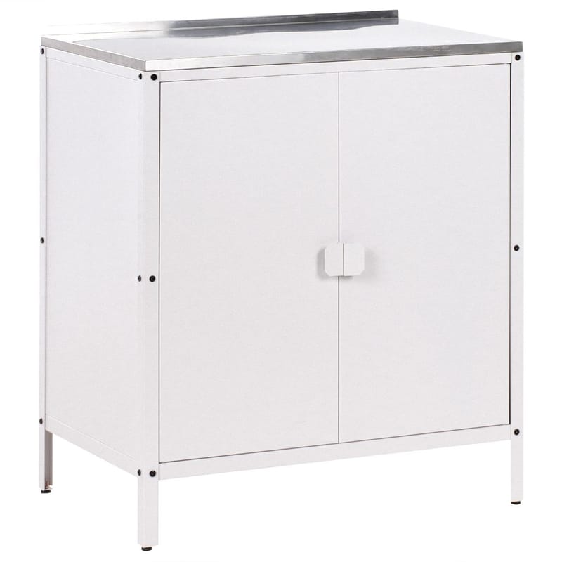 2-osainen ulkokeittiö pesualtaalla, 4 ovea Vilama - Valkoinen, Hopea - Piha & ulkoaltaat - Grillaus - Ulkokeittiö - Valmis ulkokeittiö