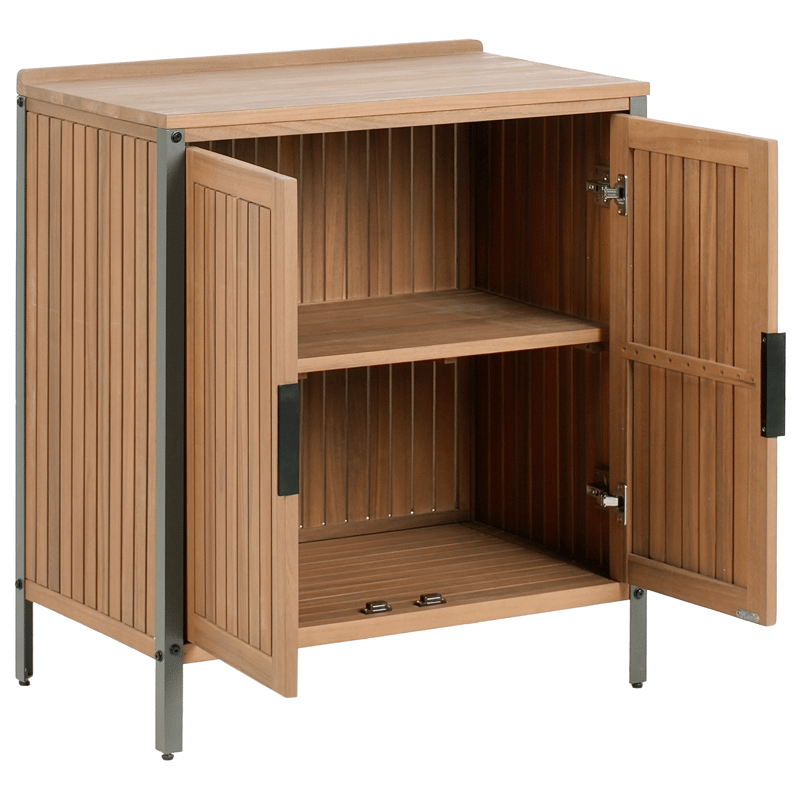 3-osainen ulkokeittiö altaalla Ivrea akaasiapuu - Ruskea/Harmaa/Musta - Piha & ulkoaltaat - Grillaus - Ulkokeittiö - Valmis ulkokeittiö