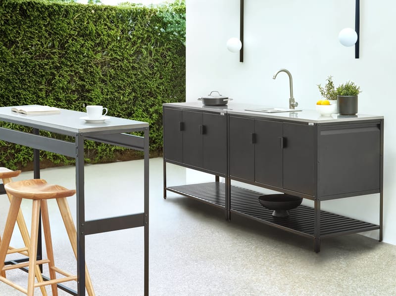 3-osainen ulkokeittiö altaalla Maenza - Musta - Piha & ulkoaltaat - Grillaus - Ulkokeittiö - Valmis ulkokeittiö