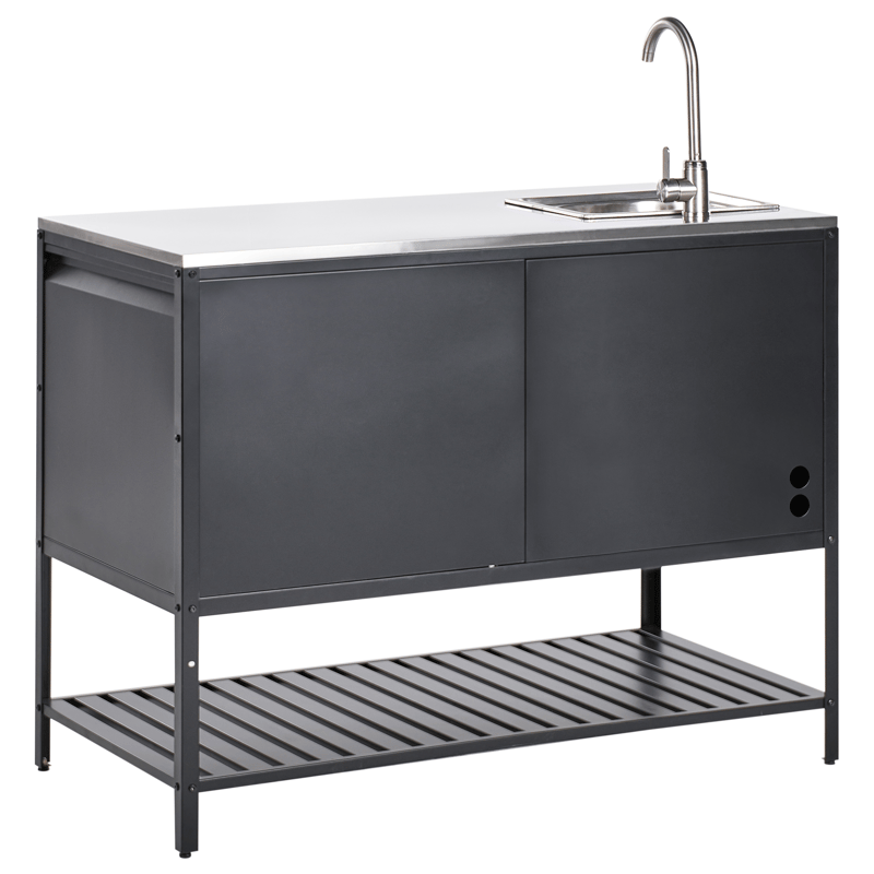 3-osainen ulkokeittiö altaalla Maenza - Musta - Piha & ulkoaltaat - Grillaus - Ulkokeittiö - Valmis ulkokeittiö