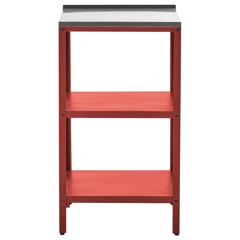 3-osainen ulkokeittiö altaalla Vilama Teräs - Punainen/Hopea - Piha & ulkoaltaat - Grillaus - Ulkokeittiö - Valmis ulkokeittiö