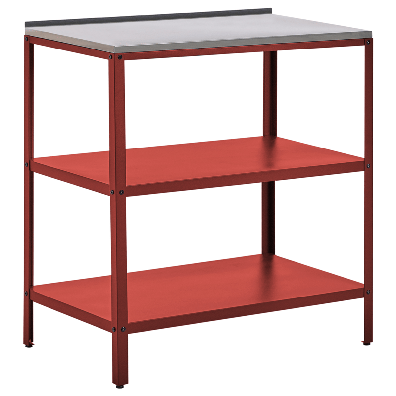 3-osainen ulkokeittiö altaalla Vilama Teräs - Punainen/Hopea - Piha & ulkoaltaat - Grillaus - Ulkokeittiö - Valmis ulkokeittiö