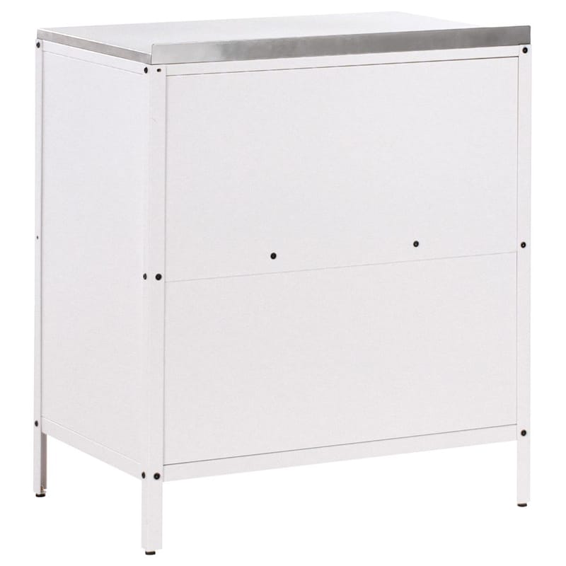 3-osainen ulkokeittiö pesualtaalla 4 ovella Vilama - Valkoinen, Hopea - Piha & ulkoaltaat - Grillaus - Ulkokeittiö - Valmis ulkokeittiö