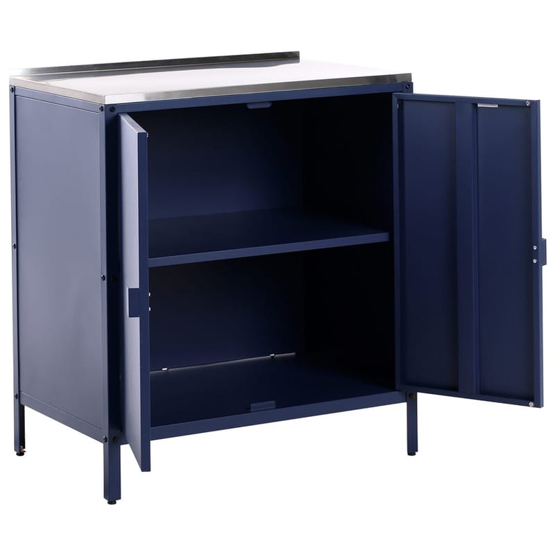 3-osainen ulkokeittiö pesualtaalla 4 ovella Vilama - Sininen, Hopea - Piha & ulkoaltaat - Grillaus - Ulkokeittiö - Valmis ulkokeittiö