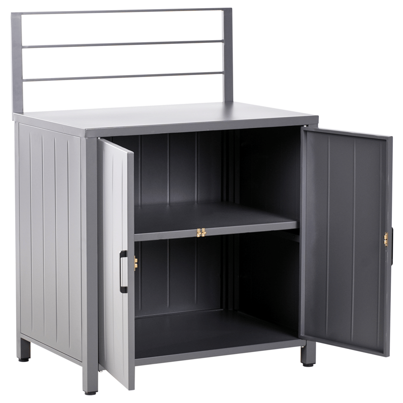 4-osainen ulkokeittiö altaalla Viggiano - Harmaa - Piha & ulkoaltaat - Grillaus - Ulkokeittiö - Valmis ulkokeittiö