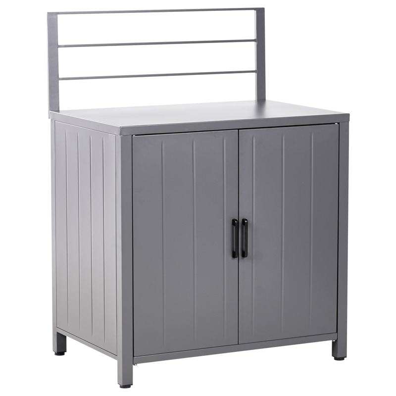 4-osainen ulkokeittiö altaalla Viggiano - Harmaa - Piha & ulkoaltaat - Grillaus - Ulkokeittiö - Valmis ulkokeittiö