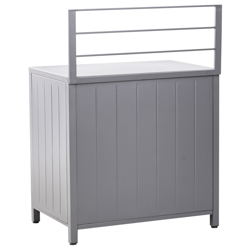 4-osainen ulkokeittiö altaalla Viggiano - Harmaa - Piha & ulkoaltaat - Grillaus - Ulkokeittiö - Valmis ulkokeittiö