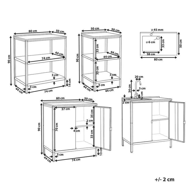 4-osainen Vilama - Piha & ulkoaltaat - Grillaus - Ulkokeittiö - Valmis ulkokeittiö