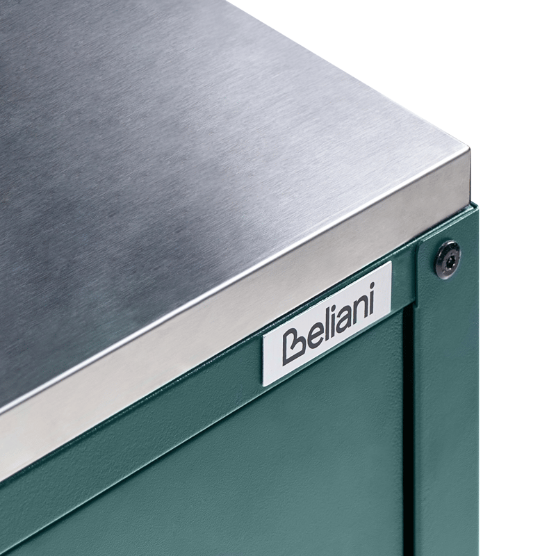 Keittiökaappi altaalla ulkokäyttöön Maenza Teräs - Vihreä/musta - Piha & ulkoaltaat - Grillaus - Ulkokeittiö - Valmis ulkokeittiö