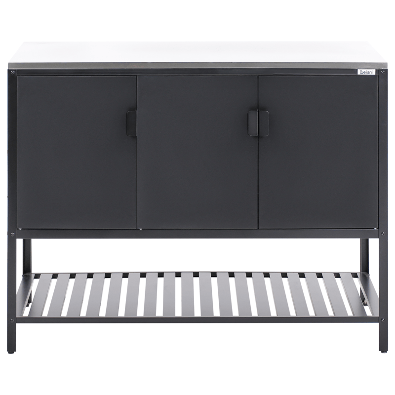 Keittiökaappi ulkokäyttöön Maenza Teräs - Musta/Hopea - Piha & ulkoaltaat - Grillaus - Ulkokeittiö - Valmis ulkokeittiö