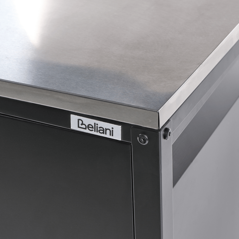 Keittiökaappi ulkokäyttöön Maenza Teräs - Musta/Hopea - Piha & ulkoaltaat - Grillaus - Ulkokeittiö - Valmis ulkokeittiö