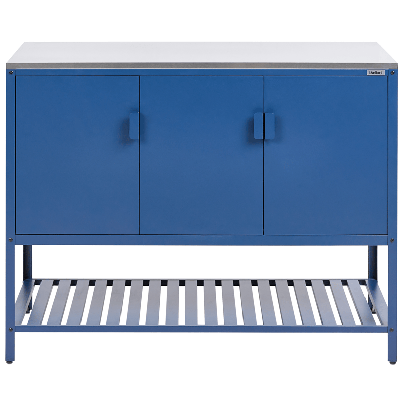 Keittiökaappi ulkokäyttöön Maenza Teräs - Sininen/hopea - Piha & ulkoaltaat - Grillaus - Ulkokeittiö - Valmis ulkokeittiö