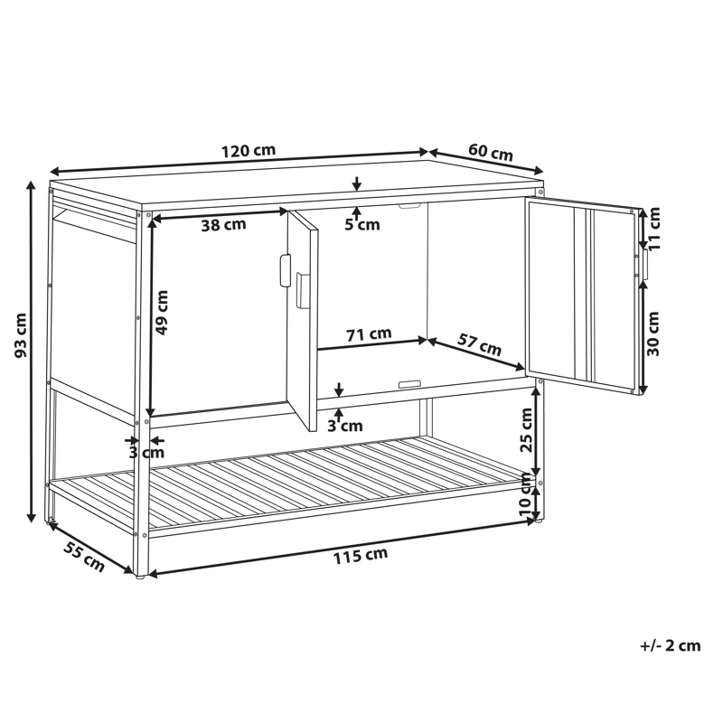 Keittiökaappi ulkokäyttöön Maenza Teräs - Sininen/hopea - Piha & ulkoaltaat - Grillaus - Ulkokeittiö - Valmis ulkokeittiö