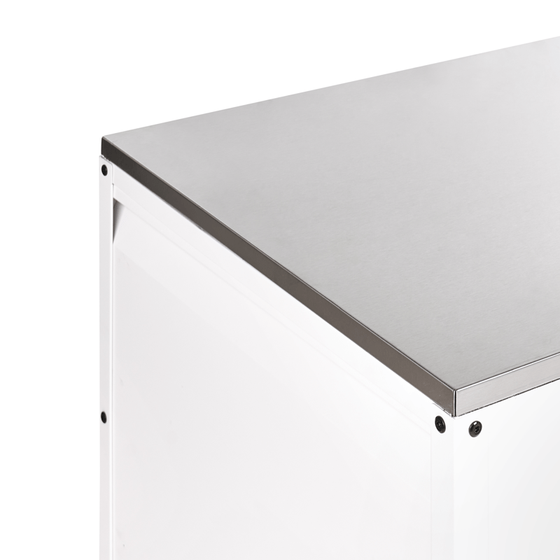 Keittiökaappi ulkokäyttöön Maenza - Valkoinen/hopea - Piha & ulkoaltaat - Grillaus - Ulkokeittiö - Valmis ulkokeittiö