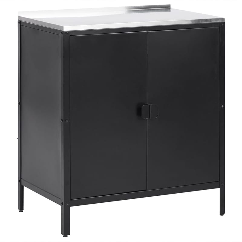 Keittiökaappi Vilama, Musta, Hopea