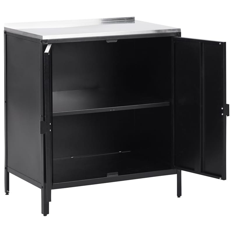 Keittiökaappi Vilama - Musta, Hopea - Piha & ulkoaltaat - Grillaus - Ulkokeittiö - Valmis ulkokeittiö