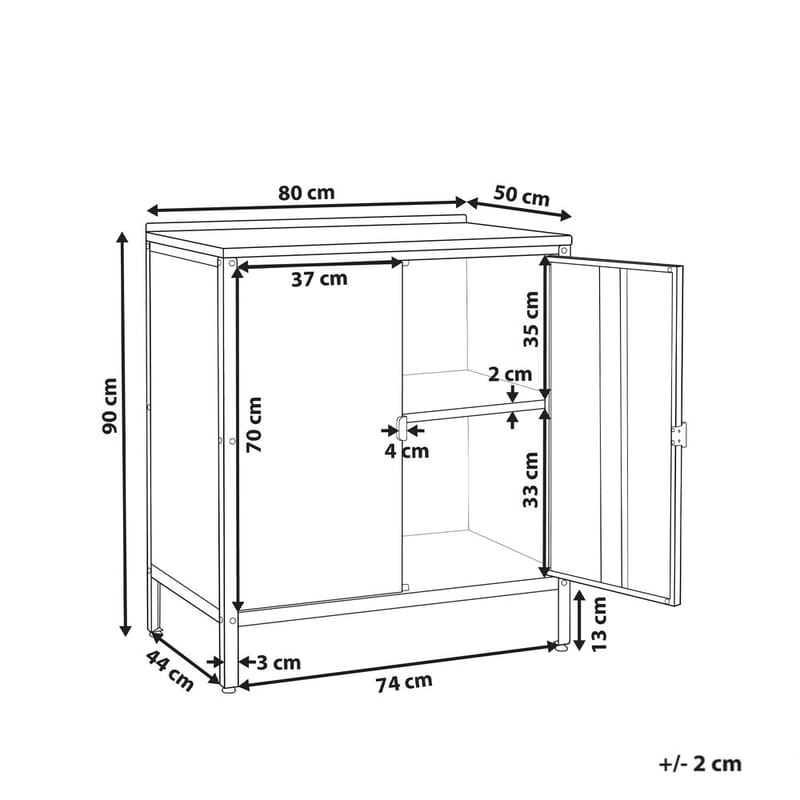 Keittiökaappi Vilama - Vihreä, Hopea - Piha & ulkoaltaat - Grillaus - Ulkokeittiö - Valmis ulkokeittiö
