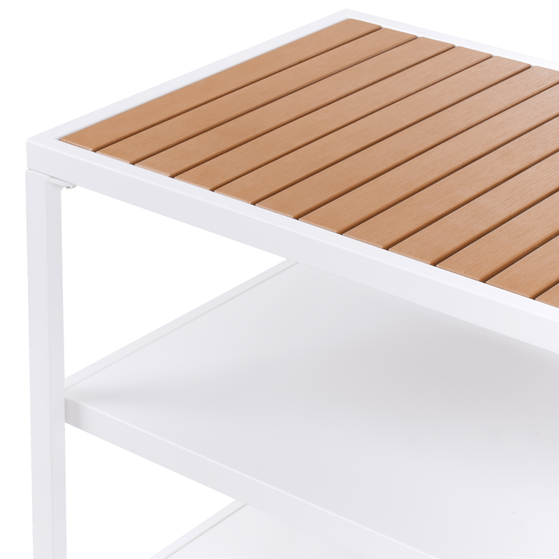 Keittiösaareke altaalla ulkokäyttöön Avetrana - Valkoinen/Ruskea - Piha & ulkoaltaat - Grillaus - Ulkokeittiö - Valmis ulkokeittiö