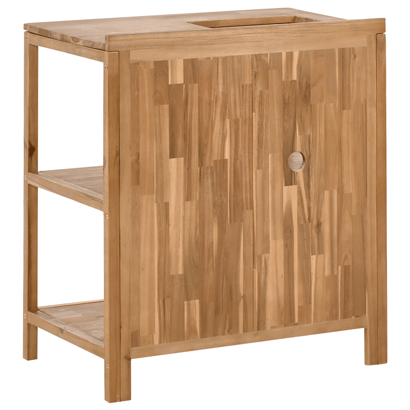 Keittiösaareke altaalla ulkokäyttöön Venosa akaasiapuu - Ruskea/Hopea - Piha & ulkoaltaat - Grillaus - Ulkokeittiö - Valmis ulkokeittiö