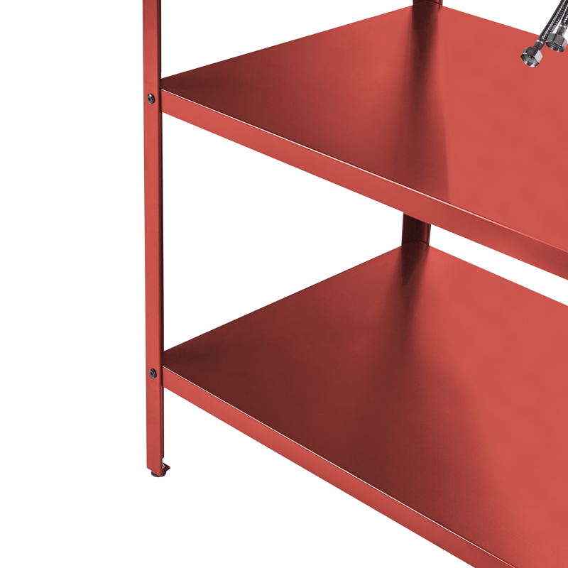 Keittiösaareke altaalla ulkokäyttöön Vilama - Punainen/Hopea - Piha & ulkoaltaat - Grillaus - Ulkokeittiö - Valmis ulkokeittiö