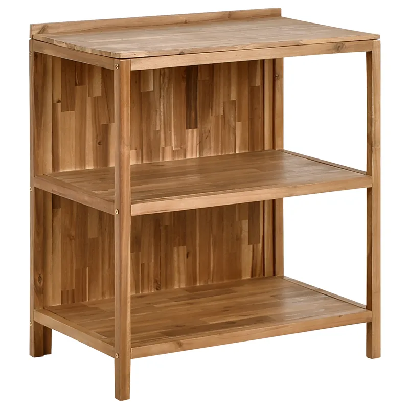 Keittiösaareke ulkokäyttöön Venosa akaasiapuu, Ruskea