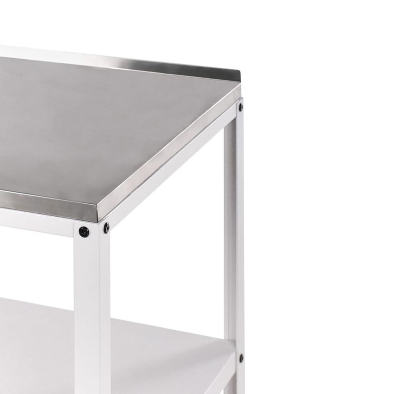 Pieni keittiösaari Vilama - Valkoinen, Hopea - Piha & ulkoaltaat - Grillaus - Ulkokeittiö - Valmis ulkokeittiö