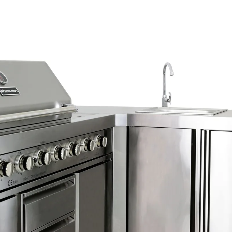 Byggsats utekök Metalcraft Silver - Piha & ulkoaltaat - Grillaus - Ulkokeittiö - Valmis ulkokeittiö