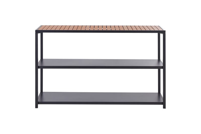 Trädgårdskök Beliani Avetrana 150x50x90 cm Black||Light wood - Piha & ulkoaltaat - Grillaus - Ulkokeittiö - Tee oma ulkokeittiösi