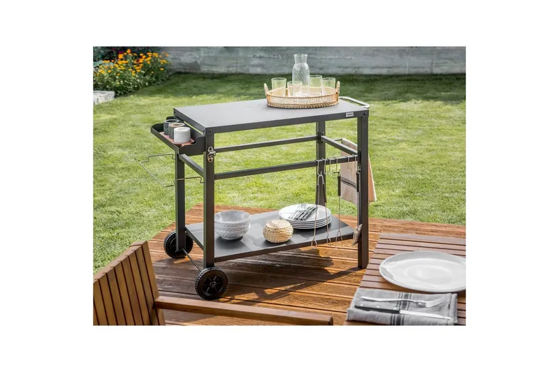 Trädgårdskök Beliani Staletti Black - Piha & ulkoaltaat - Grillaus - Ulkokeittiö - Valmis ulkokeittiö