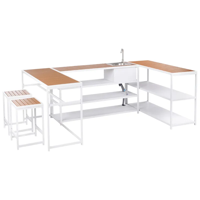 Ulkokeittiö altaalla Avetrana Teräs, Valkoinen/Ruskea