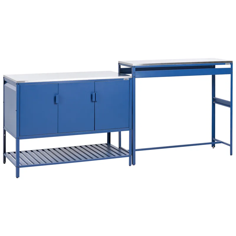 Ulkokeittiösetti 2-osainen baaripöydällä Maenza, Sininen/Hopea