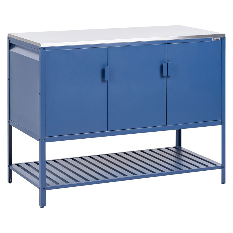 Ulkokeittiösetti 2-osainen baaripöydällä Maenza - Sininen/Hopea - Piha & ulkoaltaat - Grillaus - Ulkokeittiö - Valmis ulkokeittiö