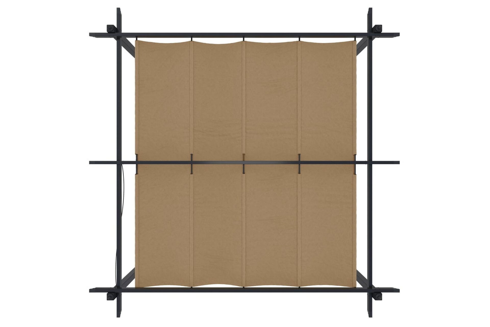Puutarhan huvimaja sisäänvedettävällä katolla 3x3 m harmaanr - Taupe - Piha & ulkoaltaat - Lasiterassi & pihamökki - Huvimaja