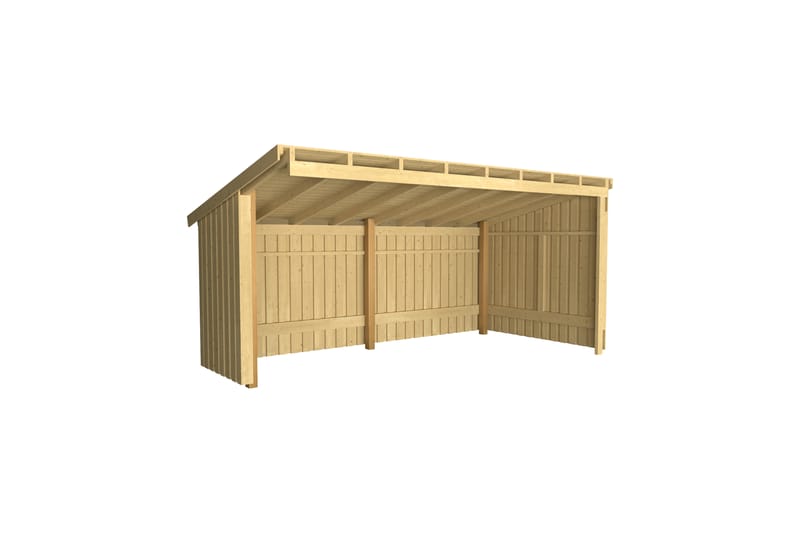 PLUS Nordic Multi Trädgårdshus Seinämodell  9,5 m² - Halvstä - Harmaa - Piha & ulkoaltaat - Lasiterassi & pihamökki - Mökit - Vierasmökki