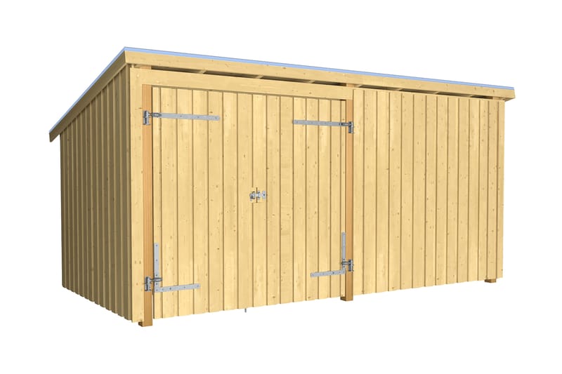 PLUS Nordic Multi Puutarhavaja 9,5 m² - 2 moduulia tuplaovel - Harmaa - Piha & ulkoaltaat - Lasiterassi & pihamökki - Mökit - Vierasmökki