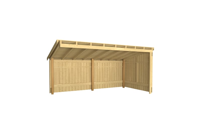 PLUS Nordic Multi Puutarhavaja Seinämalli 9,5 m² - Avoin - Harmaa - Piha & ulkoaltaat - Lasiterassi & pihamökki - Mökit - Vierasmökki