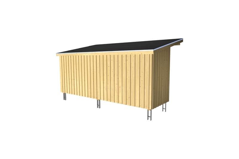 PLUS Nordic Multi Puutarhavaja Seinämalli 9,5 m² - Puoliksi - Harmaa - Piha & ulkoaltaat - Lasiterassi & pihamökki - Mökit - Vierasmökki