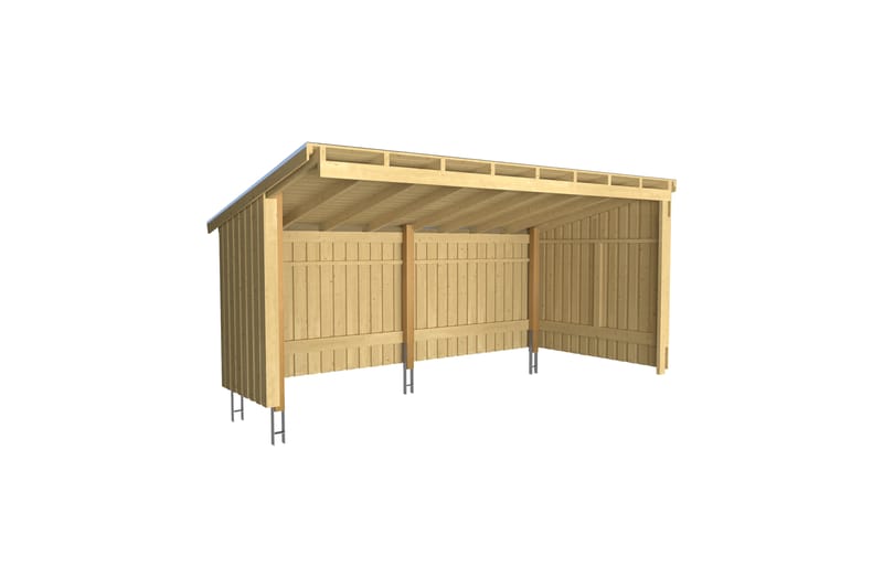 PLUS Nordic Multi Puutarhavaja Seinämalli 9,5 m² - Puoliksi - Harmaa - Piha & ulkoaltaat - Lasiterassi & pihamökki - Mökit - Vierasmökki